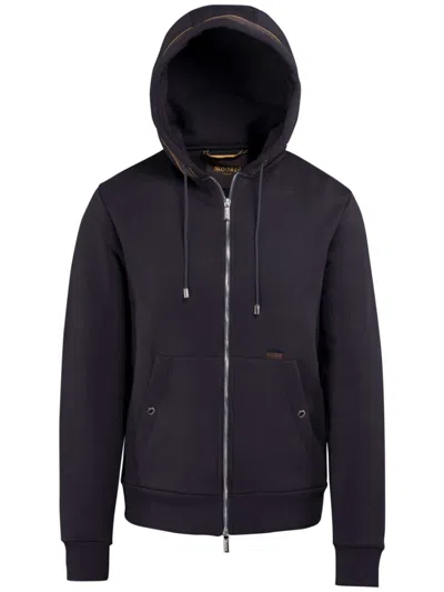 Moorer Jux-sft Hoodie In Blau