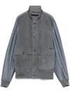 Moorer Turtleneck Casual Jacket In Blue