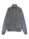 Moorer Turtleneck Casual Jacket In Blue