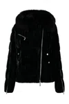 Moorer Kemi Velvet Down Jacket In Black