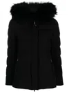Moorer Down Fresia Jacket With Fox Fur Hood In Black