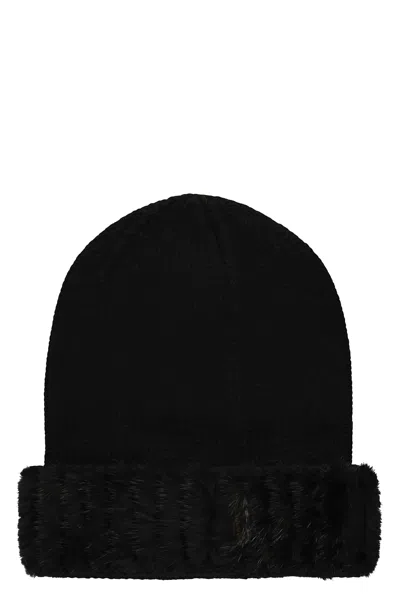Moorer Knit Hat In Black