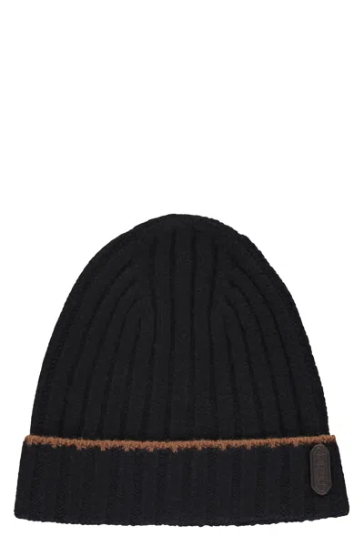 Moorer Knit Hat In Black