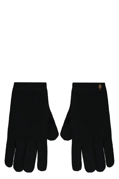 Moorer Knitted Gloves In Black