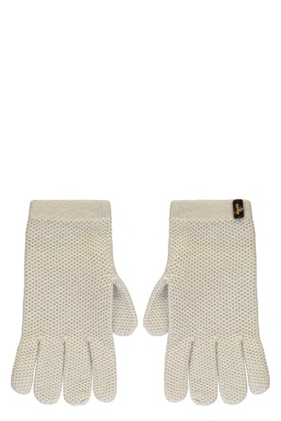 Moorer Knitted Gloves In Gray