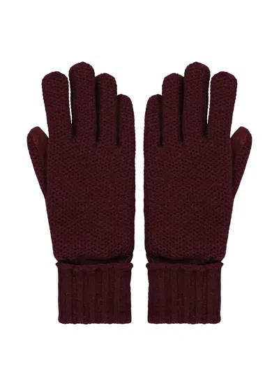 Moorer Knitted Gloves In Red