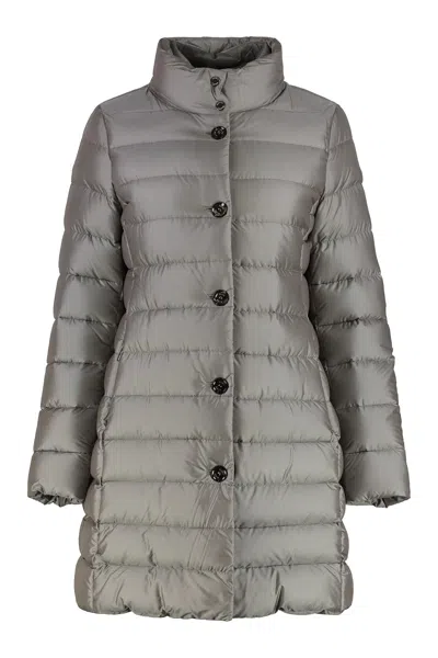 Moorer Konya Techno-nylon Down Jacket In Grey