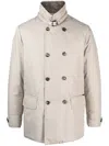 Moorer Kurt-gf Double-breasted Padded Coat In Neutrals