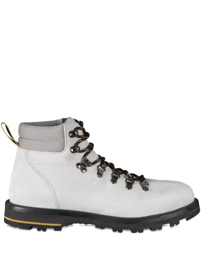Moorer Lace-up Boots In White