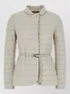 Moorer Chalk Nylon Blend Lanzada Down Jacket In Gray
