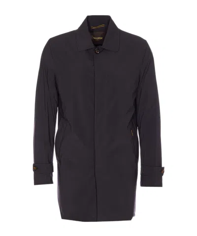 Moorer Lapel Casual Jacket In Black