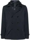 Moorer Doppelreihige Larkin-jk Jacke In Blau