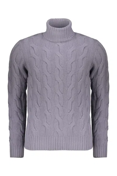 Moorer Lavender Turtleneck Sweater With Long Sleeves In Purple