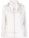 Moorer Layered-effect Hooded Jacket In Neutrals