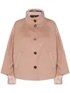 Moorer Beige Wool Down Jacket In Nude