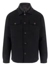 Moorer Wool And Cashmere Jacket In Black