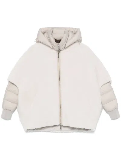 Moorer Layered Puffer Jacket In Mandorla