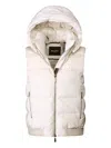Moorer Layre-lvo Hooded Corduroy Gilet In Neutral