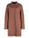 Moorer Lea Snap Button Fastening Down Jacket In Orange