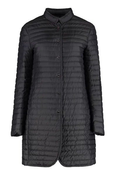 Moorer Lea Snap Button Fastening Down Jacket In Black