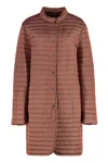 Moorer Lea Snap Button Fastening Down Jacket In Copper