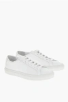 Moorer Leather Boldini Lace-up Sneakers With Rubber Sole In White
