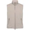 Moorer High Collar Sleeveless Side Pockets T-shirt