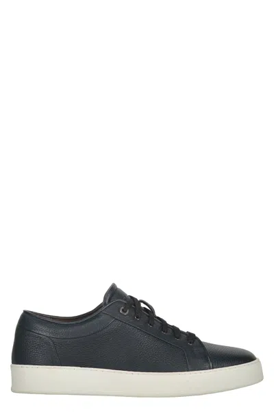 MOORER LEATHER LOW-TOP SNEAKERS