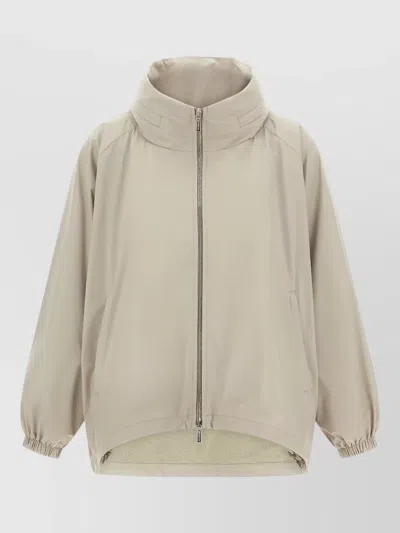 Moorer Lehua Jacket Acqua Collection High Collar In Gray