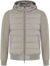 Moorer Down Padded Hybrid Jacket In 中性色