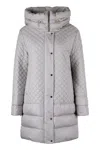 Moorer Leonie Long Down Jacket In Grey