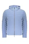 Moorer Lightweight Down Jacket With Hood In Blue
