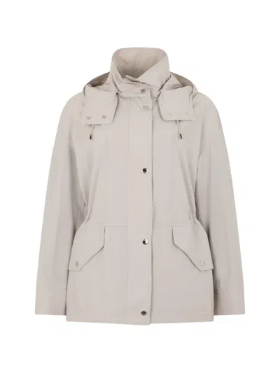Moorer Lightweight Hooded Jacket In Neutral