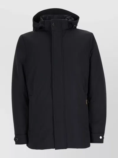 Moorer Stretch Paint-effect Trench Coat In Multi
