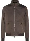 Moorer Casual Jacket With Flap Pockets And High Collar In Brown