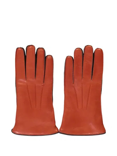 Moorer Lined Gloves In Orange