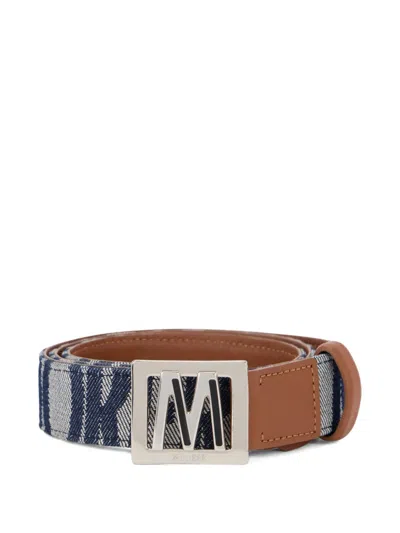 Moorer Logo-buckle Belt In Brown