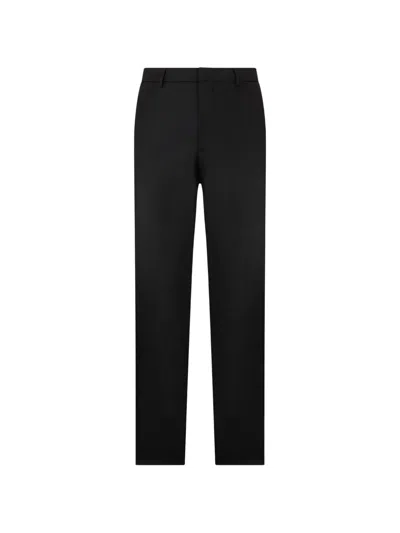 Moorer Logo-detail Wool Trousers In Black