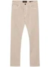 Moorer Logo-embroidered Tapered Trousers In Neutrals