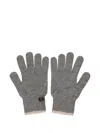 Moorer Logo-patch Gloves In Gray