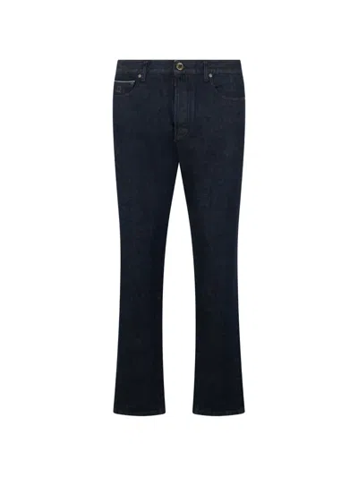 Moorer Logo-patch Trousers In Black