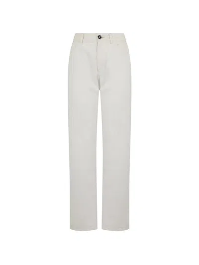 Moorer Logo-patch Straight-leg Jeans In Neutral