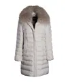 Moorer Long Cotton Clothes In Gray