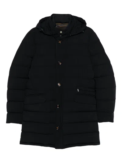MOORER Long down jacket with hood MOORER
