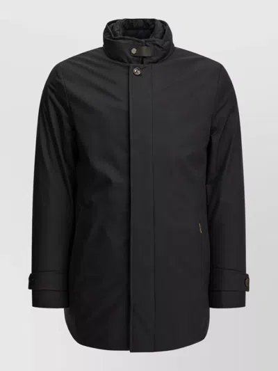 Moorer Long Down Padded Coat In Black