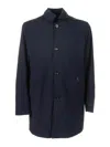 Moorer Hektor Waterproof Jacket With Hidden Hood In Dark Blue