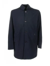 MOORER LONG NAVY BLUE TRENCH COAT WITH BUTTONS
