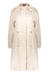 Moorer Hooded Parka Coat In Pale Pink