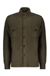 Moorer Long Sleeve Cardigan With Pockets In Green