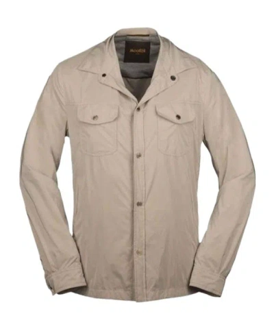 Moorer Long Sleeve Casual Jacket In Neutral